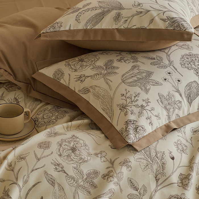 91家纺网 家纺一手货源 找家纺 （总）咏绒家纺工厂店 2025新款全棉高定印花磨毛拼角四件套