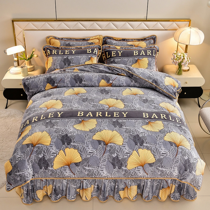 91家纺网 家纺一手货源 找家纺 总 馨梦缘 2025新款牛奶绒四件套法莱绒四件套珊瑚金貂绒四件套小包边四件套