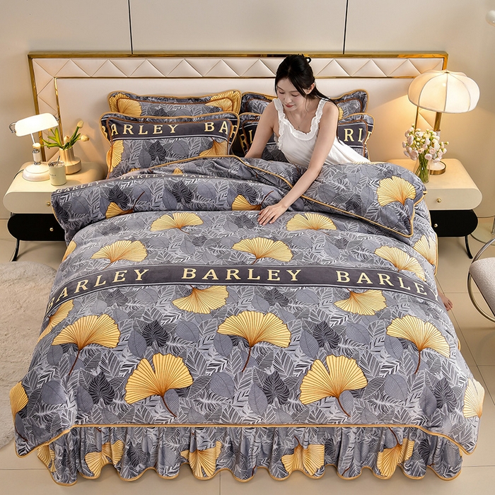 91家纺网 家纺一手货源 找家纺 总 馨梦缘 2025新款牛奶绒四件套法莱绒四件套珊瑚金貂绒四件套小包边四件套