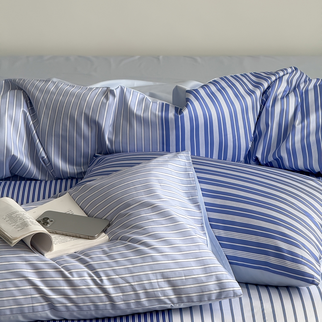 91家纺网 家纺一手货源 找家纺 （总）柚可家居 2025新款50支数码活性套件-条纹现象-第一组（手提袋+控价）套件会员减20元 严格控价券后不低于 328和348元