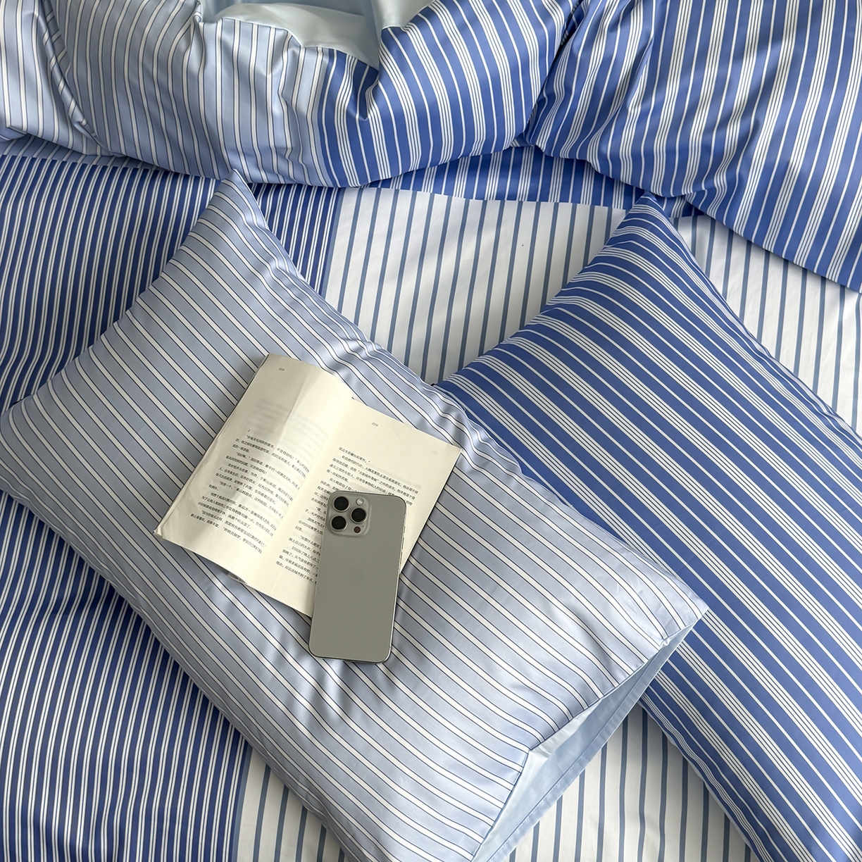 91家纺网 家纺一手货源 找家纺 （总）柚可家居 2025新款50支数码活性套件-条纹现象-第一组（手提袋+控价）套件会员减20元 严格控价券后不低于 328和348元