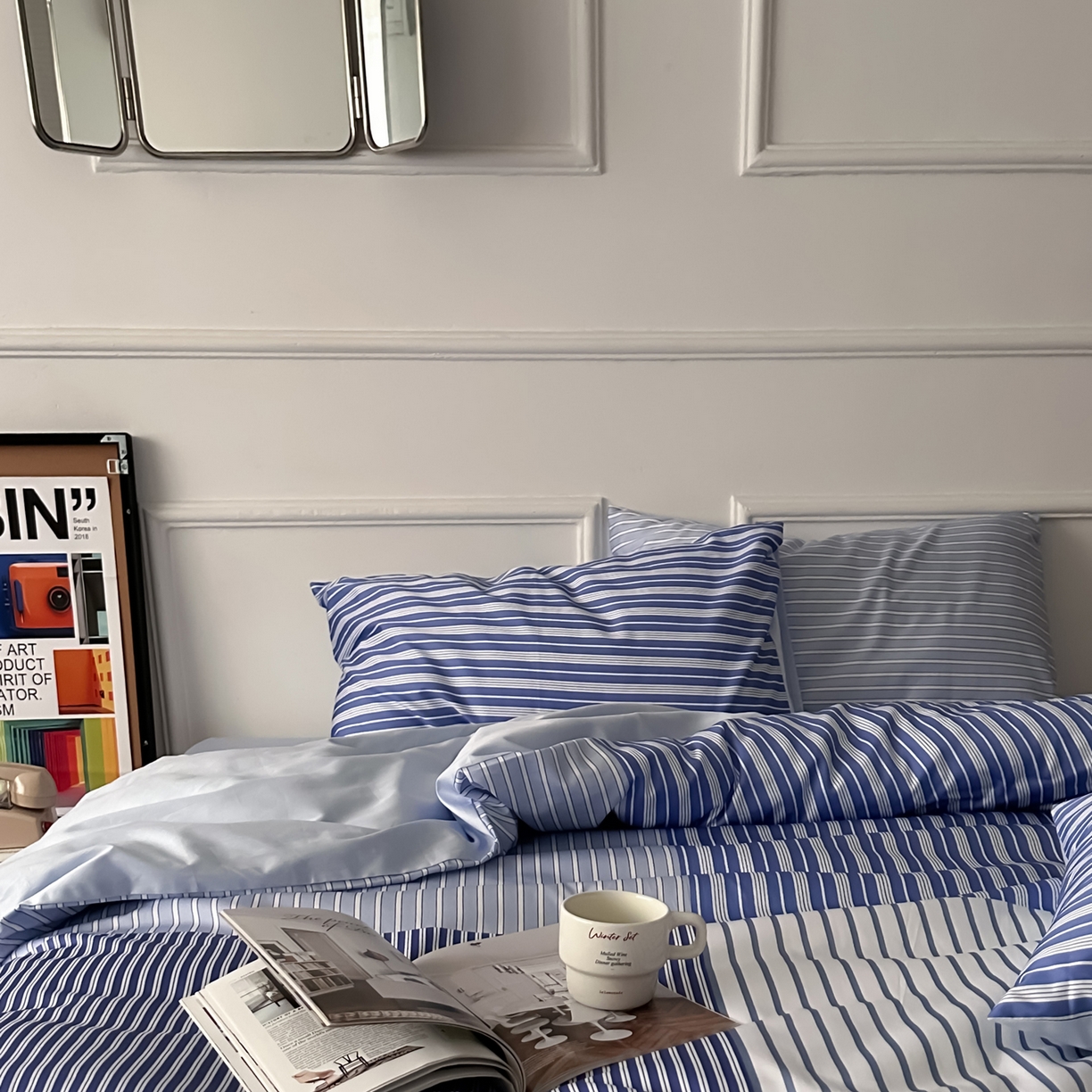 91家纺网 家纺一手货源 找家纺 （总）柚可家居 2026新款50支数码活性套件-条纹现象-第二组（手提袋+控价）套件会员减20元 严格控价券后不低于 328和348元