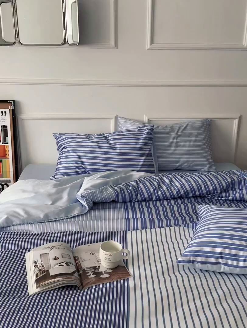 91家纺网 家纺一手货源 找家纺 （总）柚可家居 2026新款50支数码活性套件-条纹现象-第二组（手提袋+控价）套件会员减20元 严格控价券后不低于 328和348元