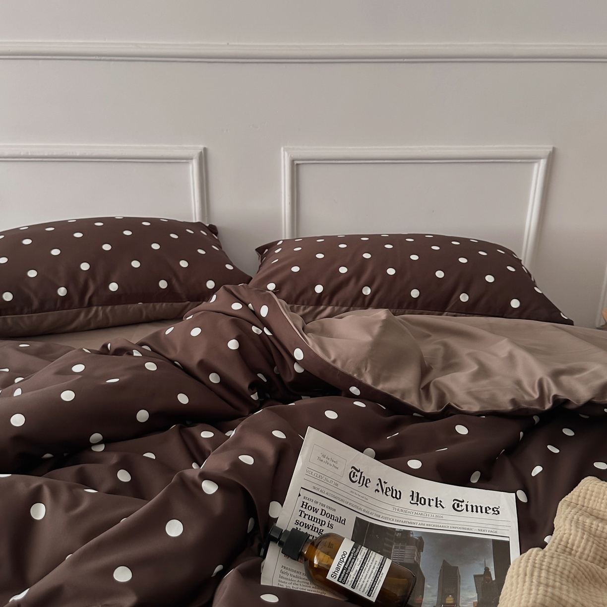 91家纺网 家纺一手货源 找家纺 柚可家居 2026新款50支数码活性套件-时光沸点（控价+送手提袋）套件会员减10元 严格控价券后不低于 318和338元 时光沸点（枕套波点一对）