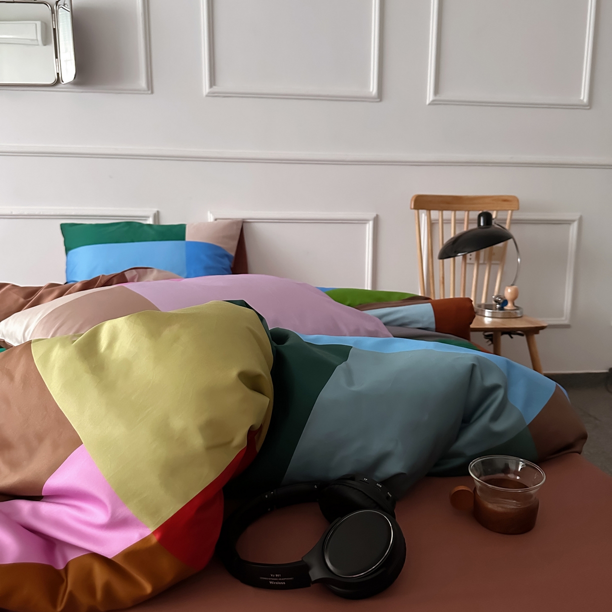 91家纺网 家纺一手货源 找家纺 （总）柚可家居 2026新款50支数码活性套件-方块宇宙（手提袋+控价）套件会员减20元 严格控价券后不低于 328和348元