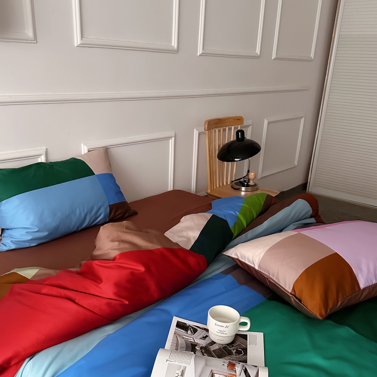 91家纺网 家纺一手货源 找家纺 （总）柚可家居 2026新款50支数码活性套件-方块宇宙（手提袋+控价）套件会员减20元 严格控价券后不低于 328和348元