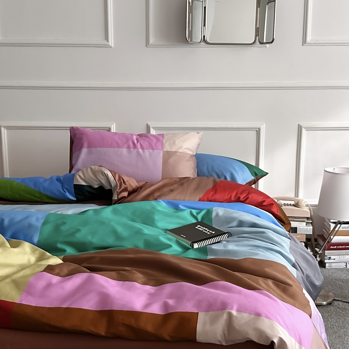 91家纺网 家纺一手货源 找家纺 （总）柚可家居 2026新款50支数码活性套件-方块宇宙（手提袋+控价）套件会员减20元 严格控价券后不低于 328和348元