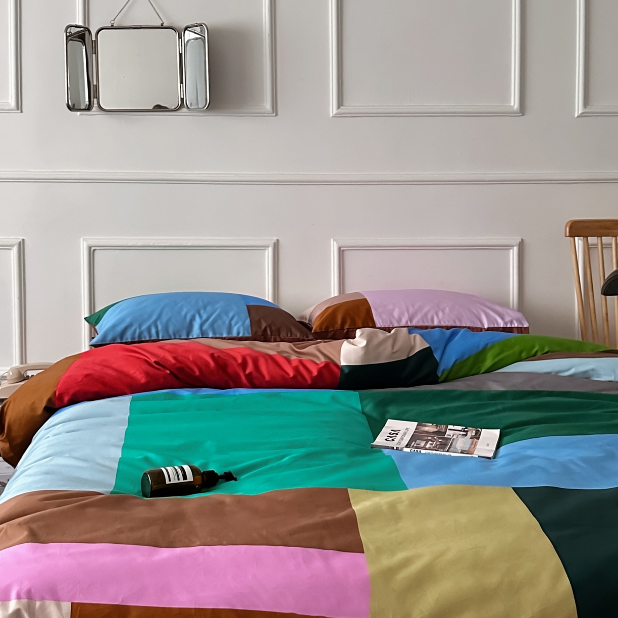 91家纺网 家纺一手货源 找家纺 （总）柚可家居 2026新款50支数码活性套件-方块宇宙（手提袋+控价）套件会员减20元 严格控价券后不低于 328和348元