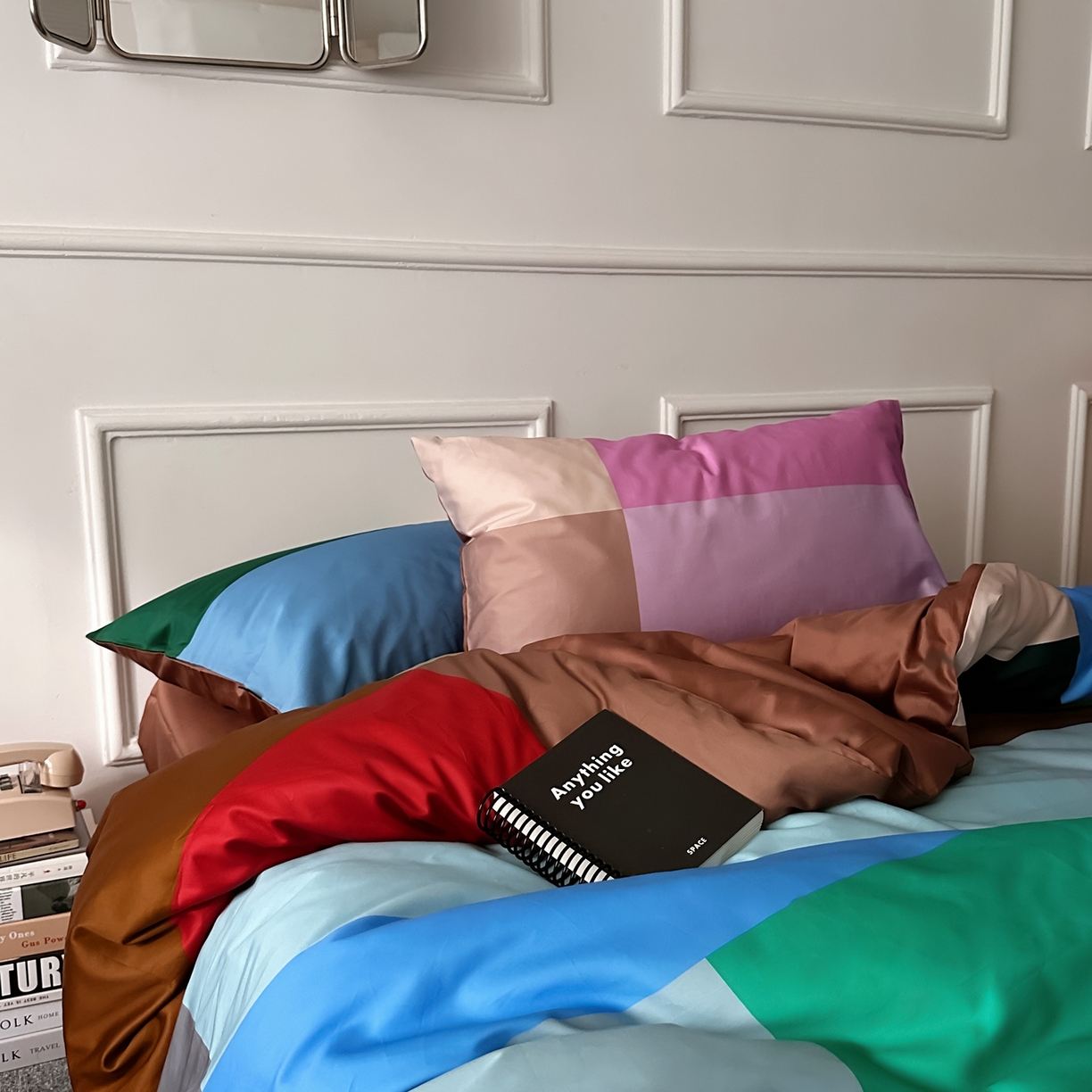 91家纺网 家纺一手货源 找家纺 （总）柚可家居 2026新款50支数码活性套件-方块宇宙（手提袋+控价）套件会员减20元 严格控价券后不低于 328和348元