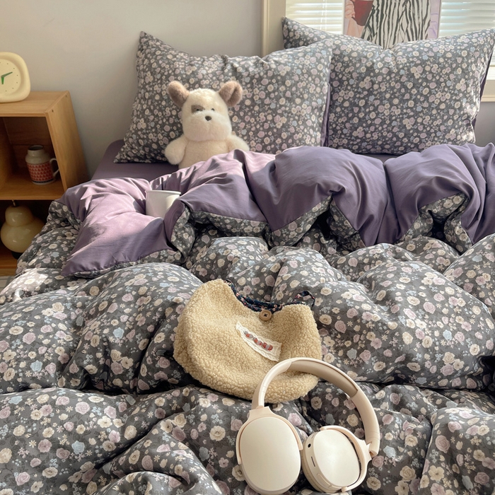 91家纺网 家纺一手货源 找家纺 星禾优选 2025新款A类仿棉四件套古法水洗棉小清新印花四件套单被套系列(提供买家秀) 失眠症