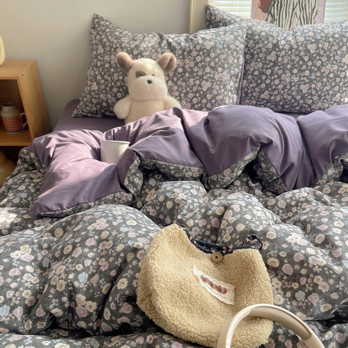 91家纺网 家纺一手货源 找家纺 星禾优选 2025新款A类仿棉四件套古法水洗棉小清新印花四件套单被套系列(提供买家秀) 失眠症