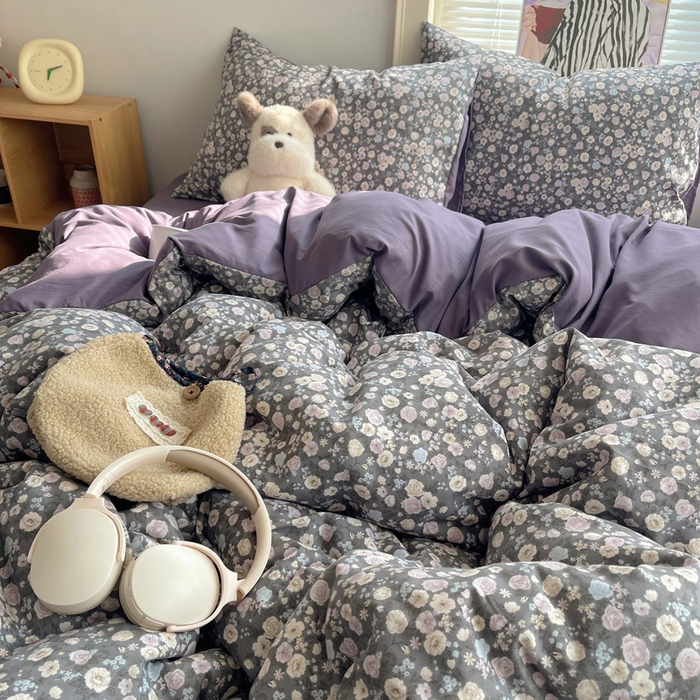 91家纺网 家纺一手货源 找家纺 星禾优选 2025新款A类仿棉四件套古法水洗棉小清新印花四件套单被套系列(提供买家秀) 失眠症