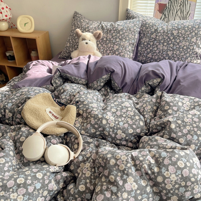 91家纺网 家纺一手货源 找家纺 星禾优选 2025新款A类仿棉四件套古法水洗棉小清新印花四件套单被套系列(提供买家秀) 失眠症