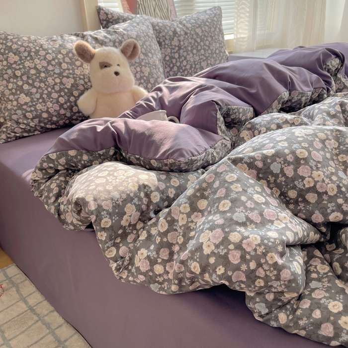 91家纺网 家纺一手货源 找家纺 星禾优选 2025新款A类仿棉四件套古法水洗棉小清新印花四件套单被套系列(提供买家秀) 失眠症