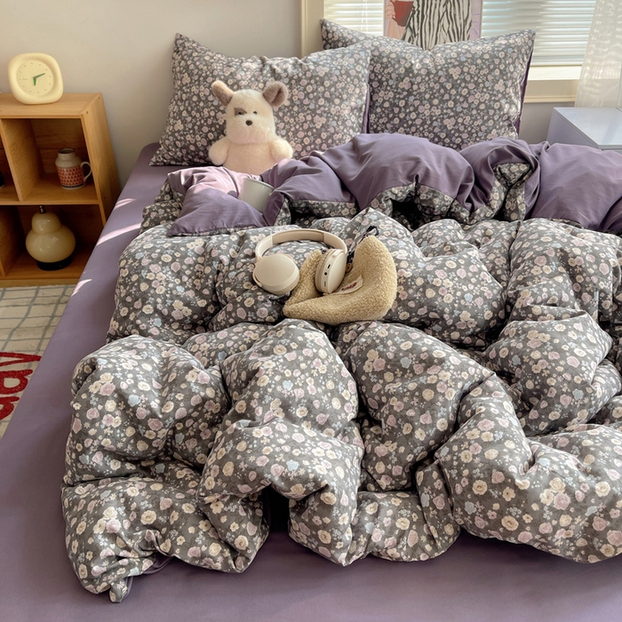 91家纺网 家纺一手货源 找家纺 星禾优选 2025新款A类仿棉四件套古法水洗棉小清新印花四件套单被套系列(提供买家秀) 失眠症