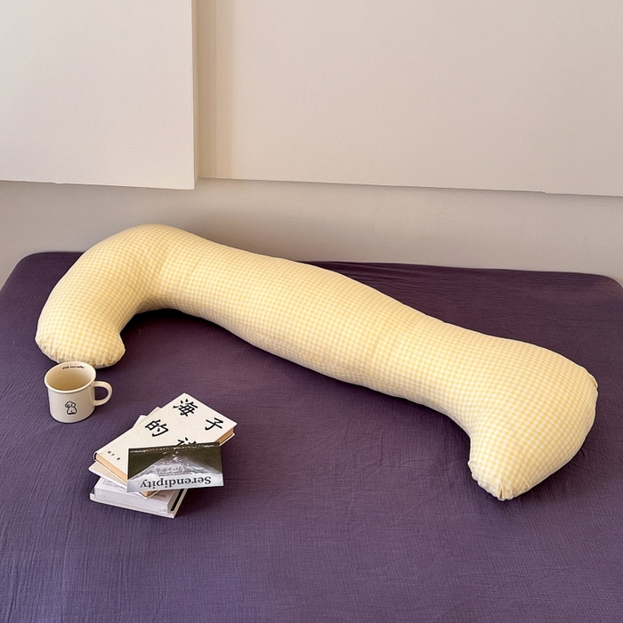 伟邦枕芯 2025新款多功能海马抱枕 黄色