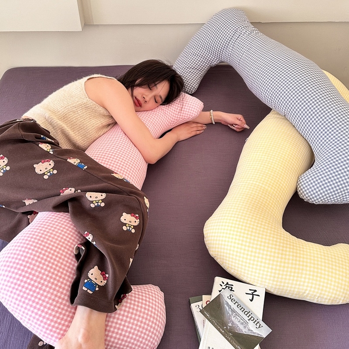 91家纺网 家纺一手货源 找家纺 伟邦枕芯 2025新款多功能海马抱枕 粉色