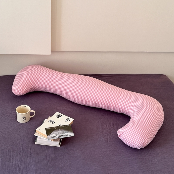 伟邦枕芯 2025新款多功能海马抱枕 粉色