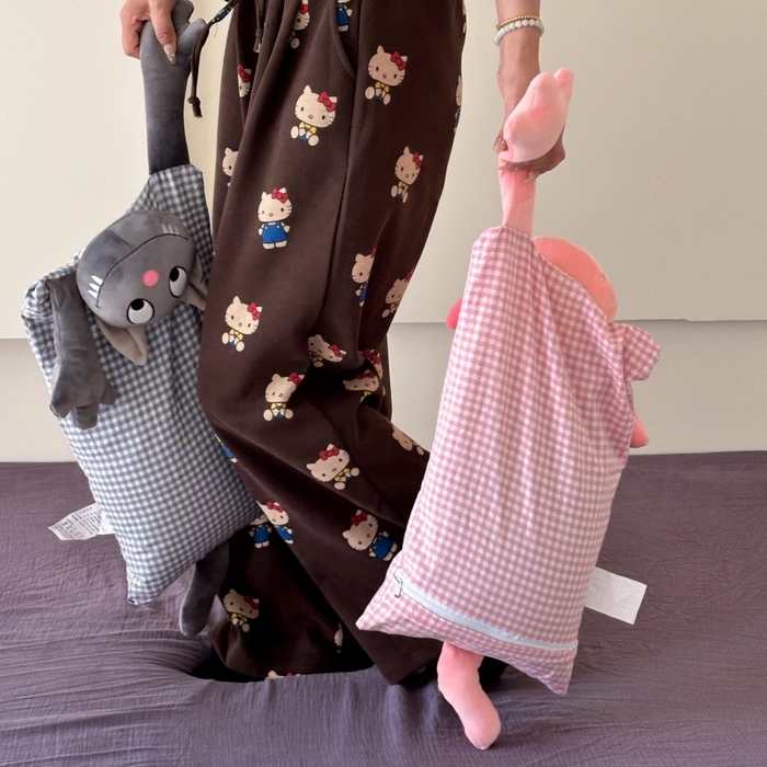 91家纺网 家纺一手货源 找家纺 伟邦枕芯 2025新款卡通荞麦枕枕头枕芯 蓝色