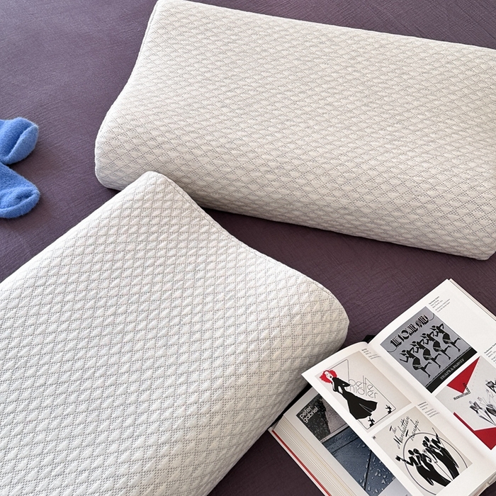 91家纺网 家纺一手货源 找家纺 （总）伟邦枕芯 2025新款针织波浪青少年零压记忆枕枕头枕芯