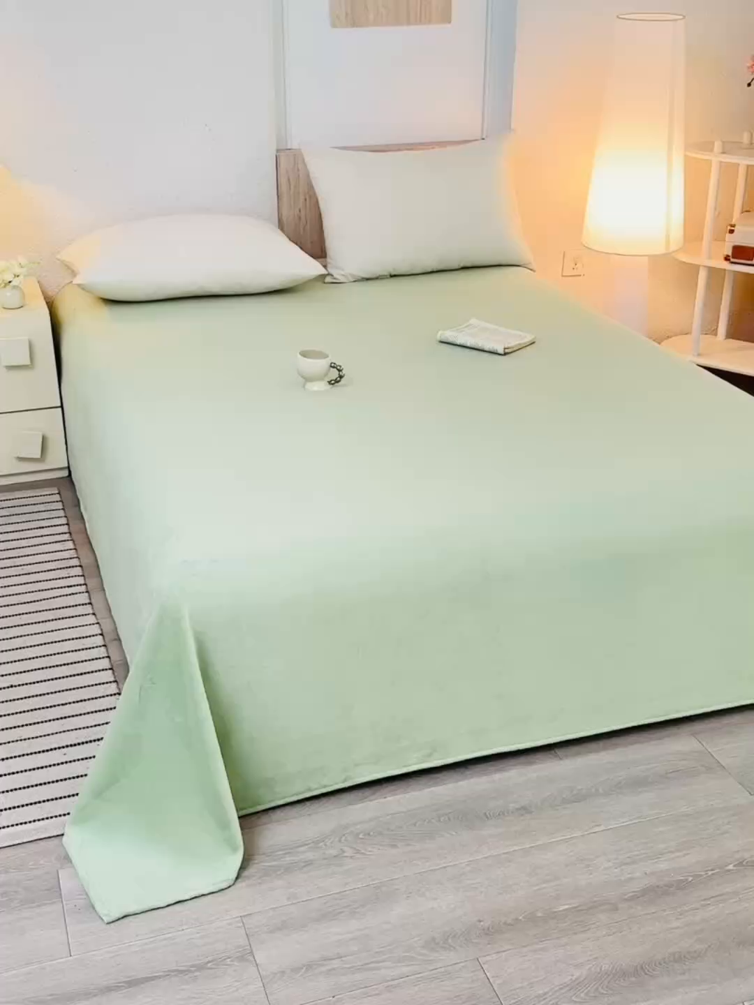 91家纺网 家纺一手货源 找家纺 （总）寝美资家居 2025新款简约纯色牛奶绒单床单床单单件单品床单