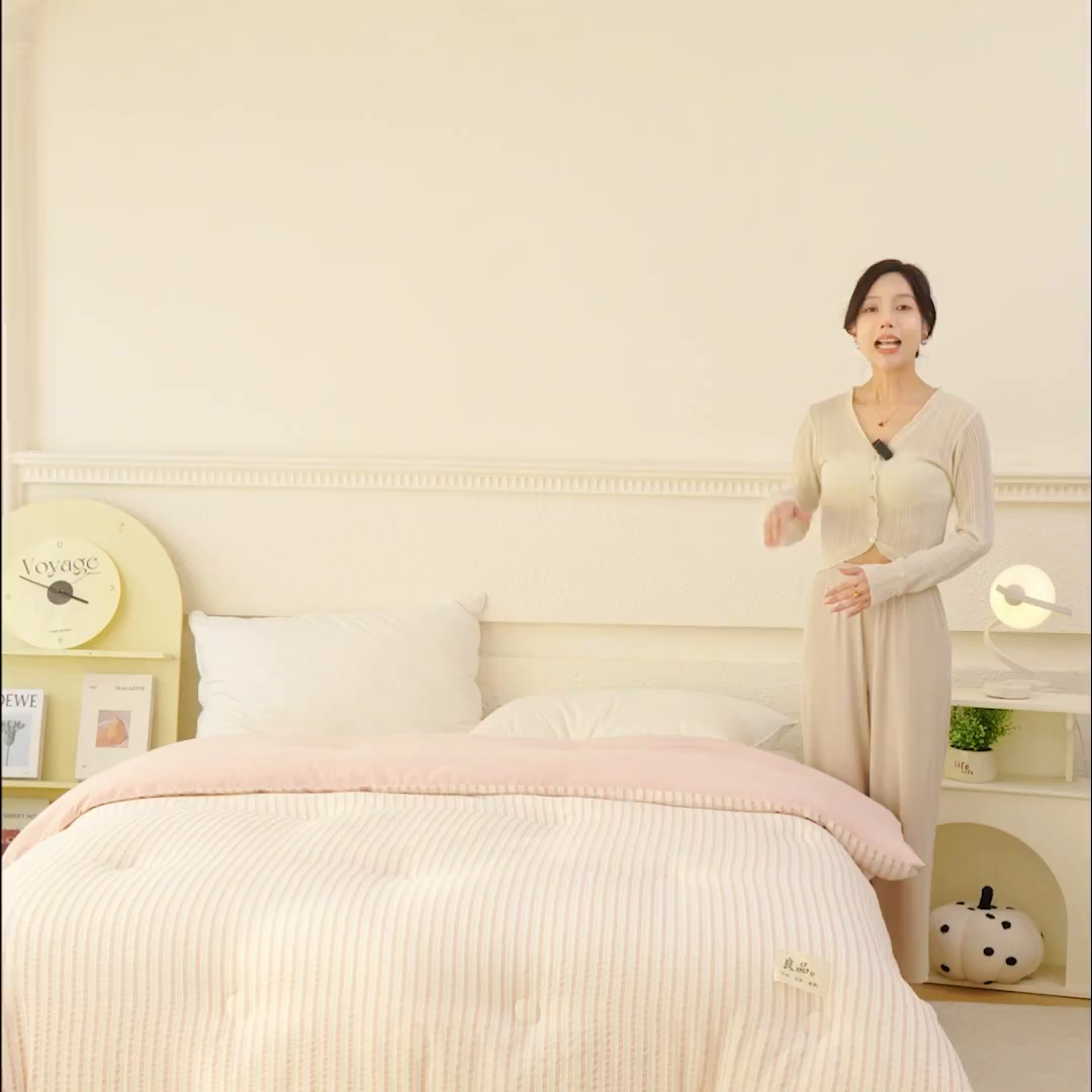 91家纺网 家纺一手货源 找家纺 （总）尊妙被业 2025新款新疆棉花被冬被春秋被被子被芯-良品色织彩条款