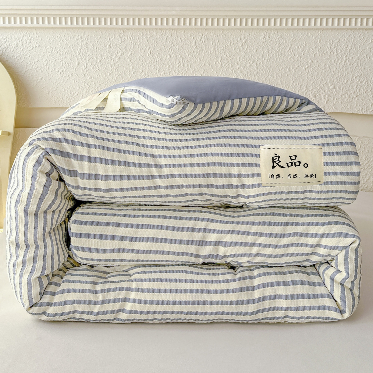 91家纺网 家纺一手货源 找家纺 尊妙被业 2025新款新疆棉花被冬被春秋被被子被芯-良品色织彩条款 良品色织-彩条兰
