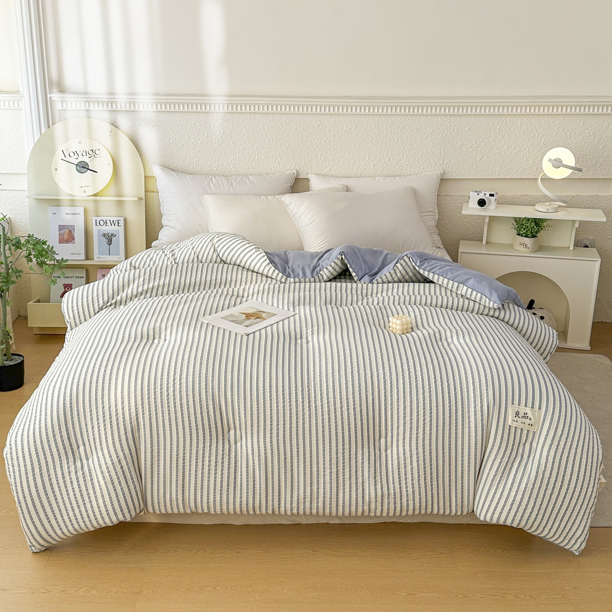 91家纺网 家纺一手货源 找家纺 尊妙被业 2025新款新疆棉花被冬被春秋被被子被芯-良品色织彩条款 良品色织-彩条兰