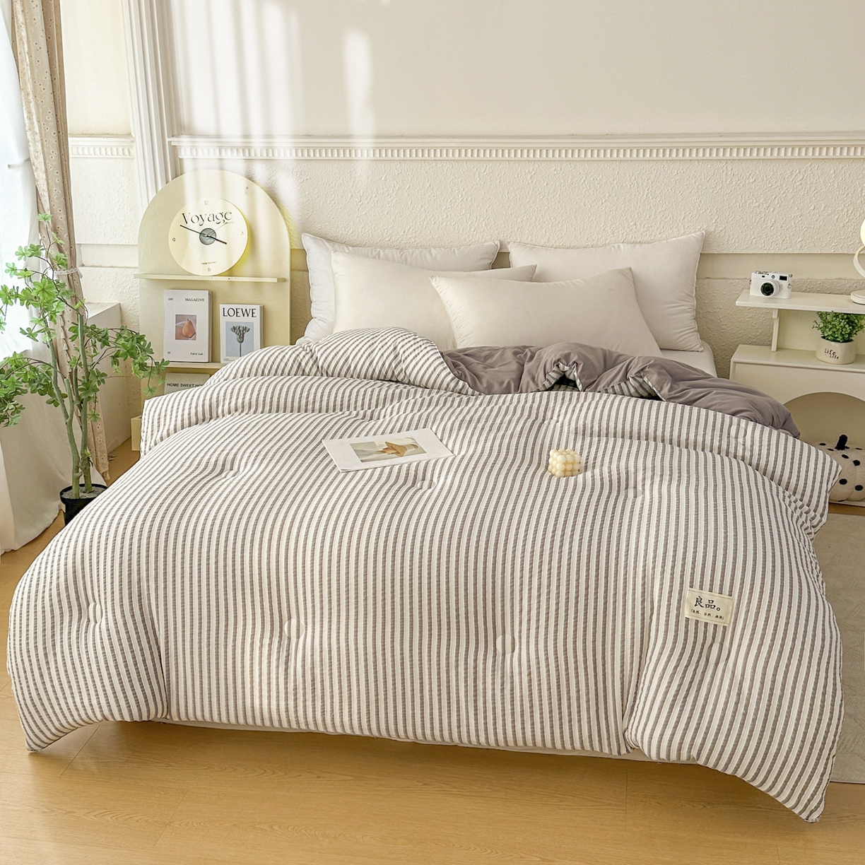 91家纺网 家纺一手货源 找家纺 尊妙被业 2025新款新疆棉花被冬被春秋被被子被芯-良品色织彩条款 良品色织-彩条卡