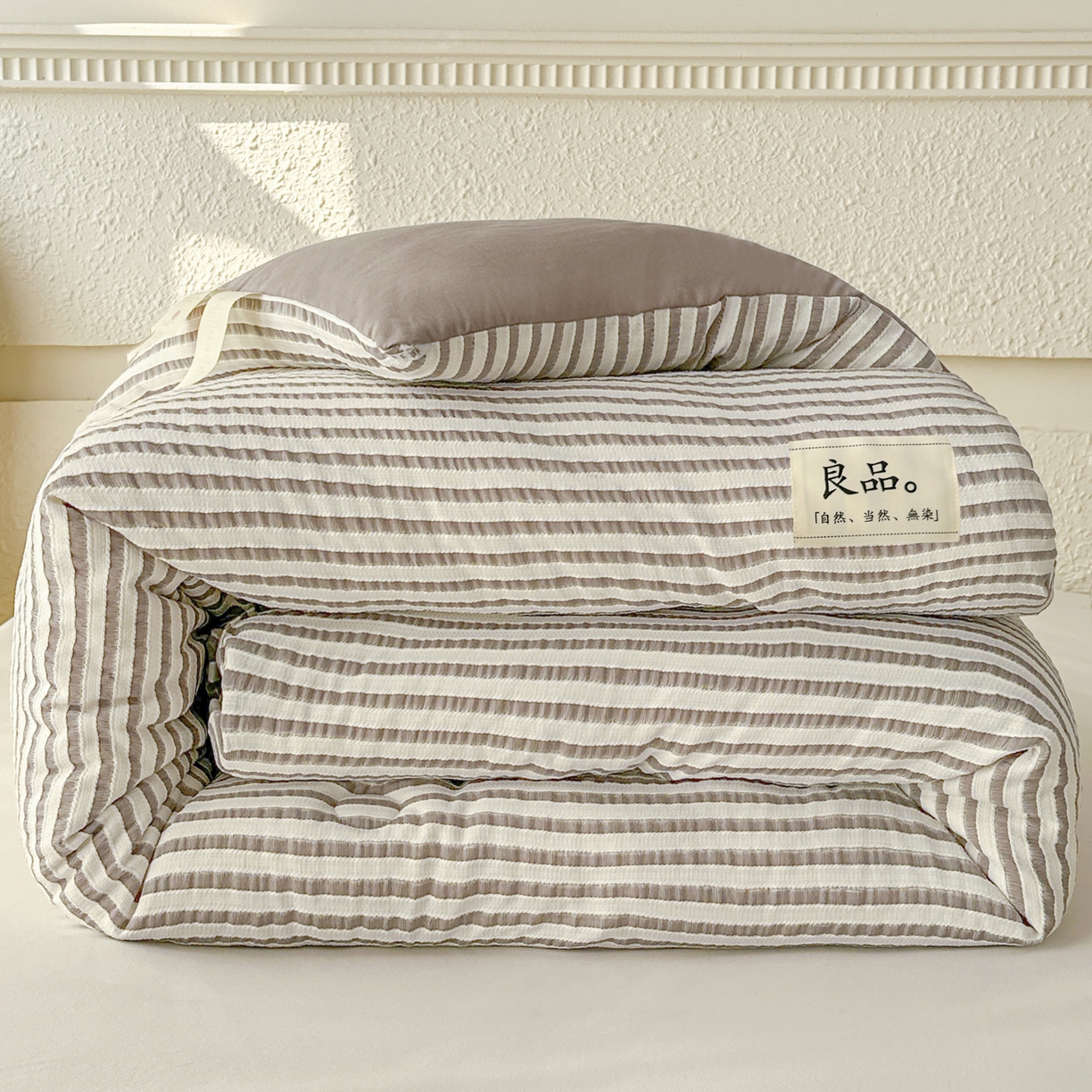 91家纺网 家纺一手货源 找家纺 尊妙被业 2025新款新疆棉花被冬被春秋被被子被芯-良品色织彩条款 良品色织-彩条卡