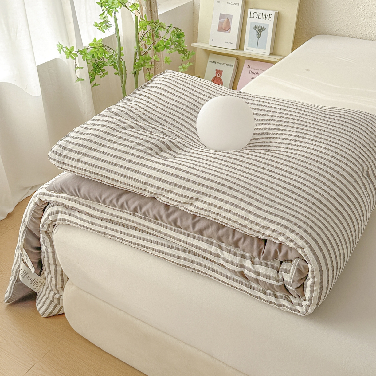 91家纺网 家纺一手货源 找家纺 尊妙被业 2025新款新疆棉花被冬被春秋被被子被芯-良品色织彩条款 良品色织-彩条卡