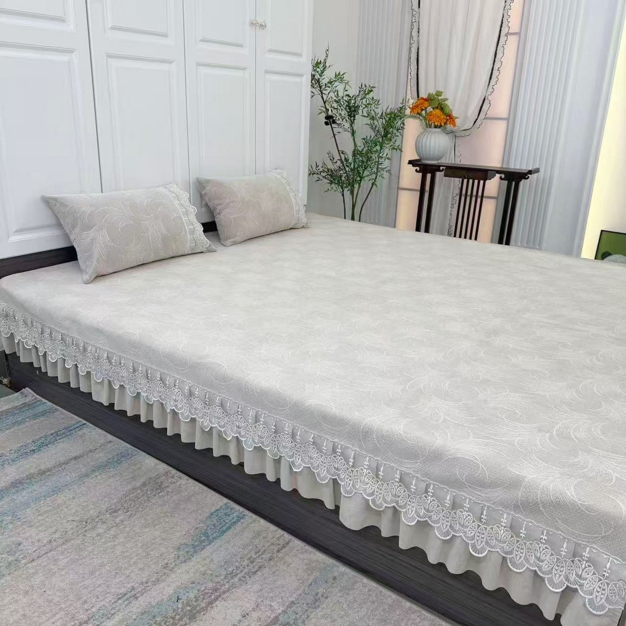 91家纺网 家纺一手货源 找家纺 （总）峻杨 2025新款高密度雪尼尔防滑加厚大尺寸床盖柔软亲肤榻榻米床盖炕盖-幽幽凤竹,J06幽幽凤竹-薄荷绿（赠一对枕套）,J06幽幽凤竹-都市灰（赠一对枕套）,J06幽幽凤竹-米白（赠一对枕套）,J06幽幽凤竹-暖咖（赠一对枕套）,J06幽幽凤竹-天空蓝（赠一对枕套）