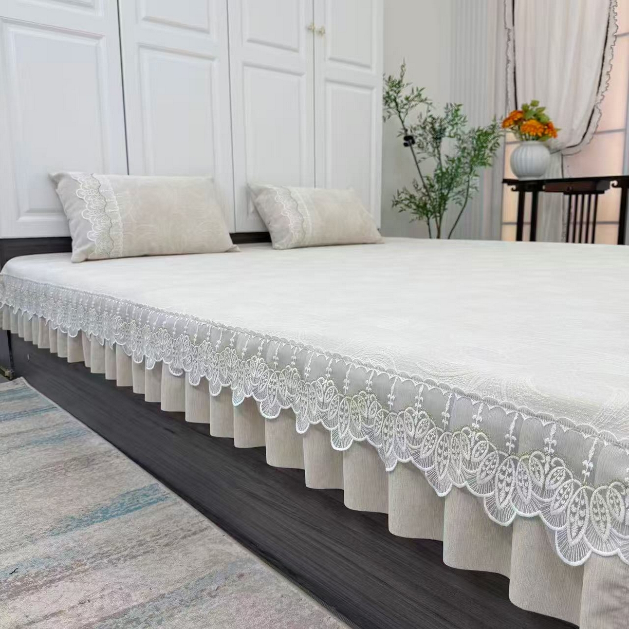 91家纺网 家纺一手货源 找家纺 （总）峻杨 2025新款高密度雪尼尔防滑加厚大尺寸床盖柔软亲肤榻榻米床盖炕盖-幽幽凤竹