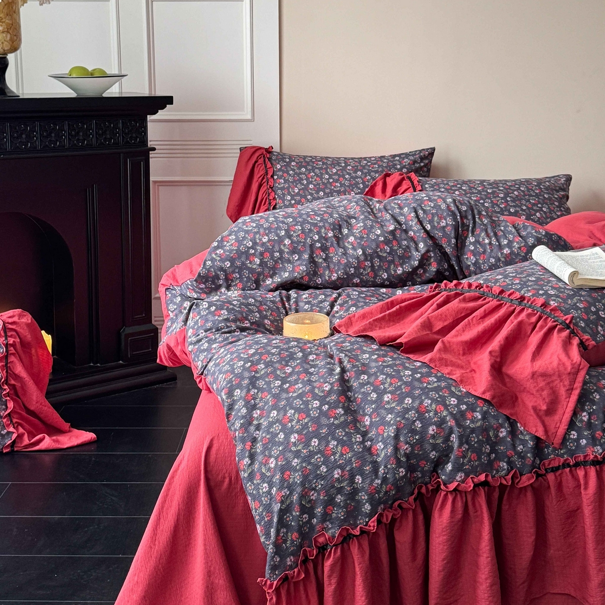 91家纺网 家纺一手货源 找家纺 （总）繁花家居 2025新款经典条纹系列绣花牛奶绒单品床单床笠床单床笠单件