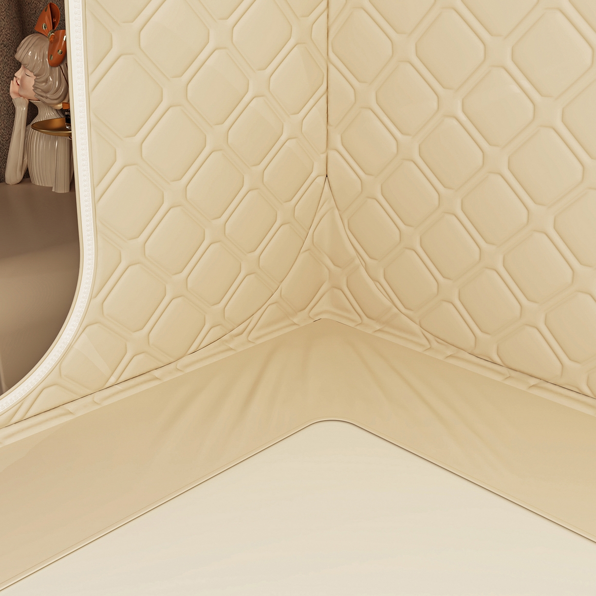 91家纺网 家纺一手货源 找家纺 海虹蚊帐 2025新款免安装保暖遮光钢丝蚊帐 米色夹棉特厚全底