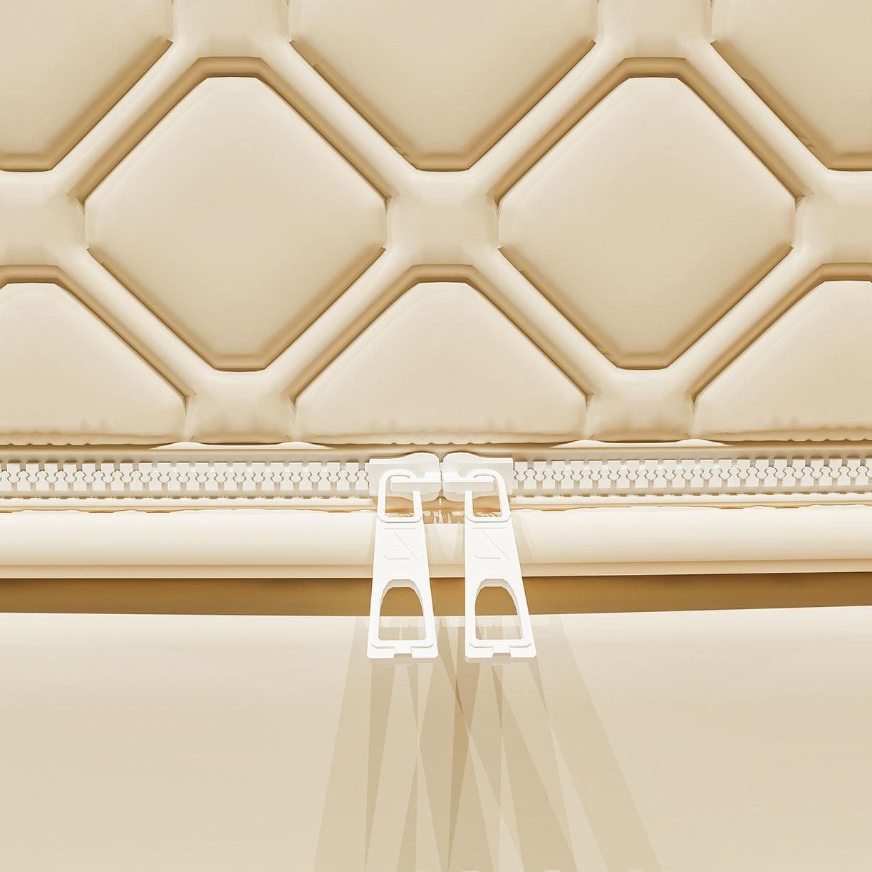 91家纺网 家纺一手货源 找家纺 海虹蚊帐 2025新款免安装保暖遮光钢丝蚊帐 米色夹棉特厚全底