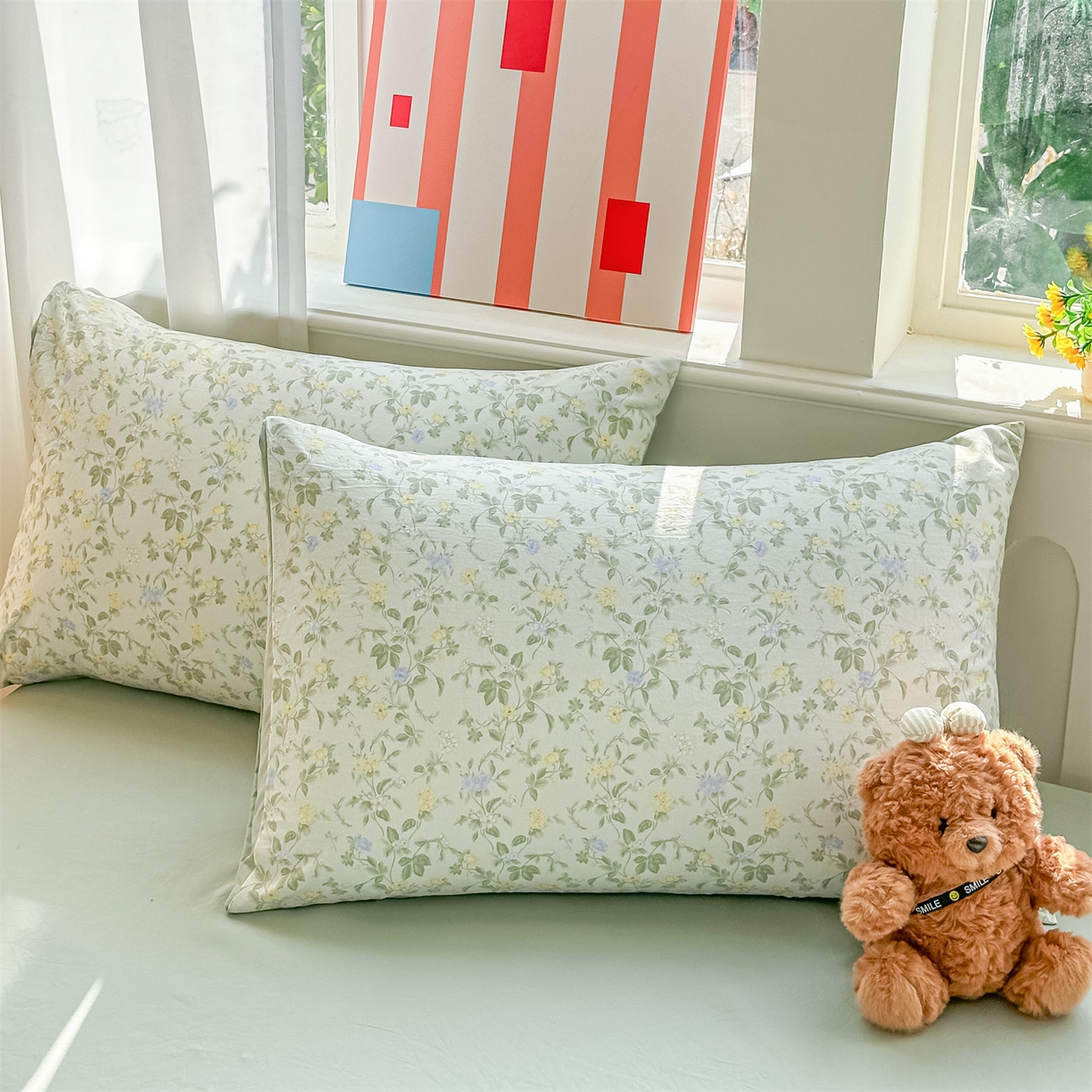 91家纺网 家纺一手货源 找家纺 梦庭帛美 2026新款云朵A类三层纱印花四件套（提供买家秀） 知否咖