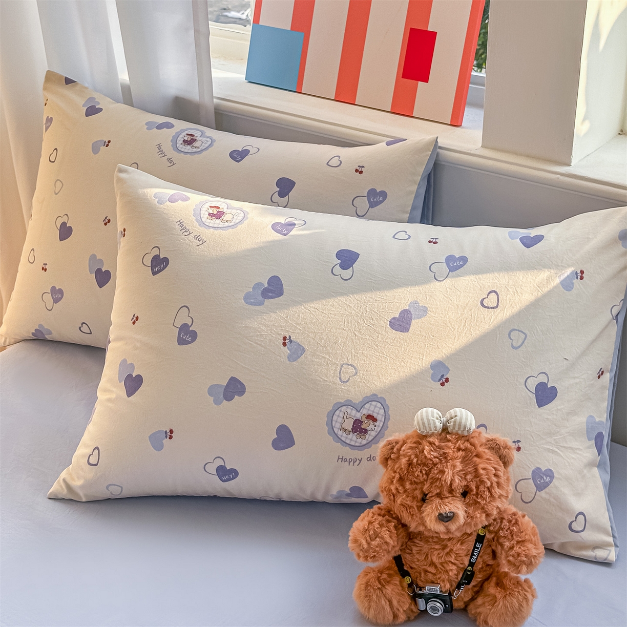 91家纺网 家纺一手货源 找家纺 梦庭帛美 2026新款云朵A类三层纱印花四件套（提供买家秀） 甜心狗