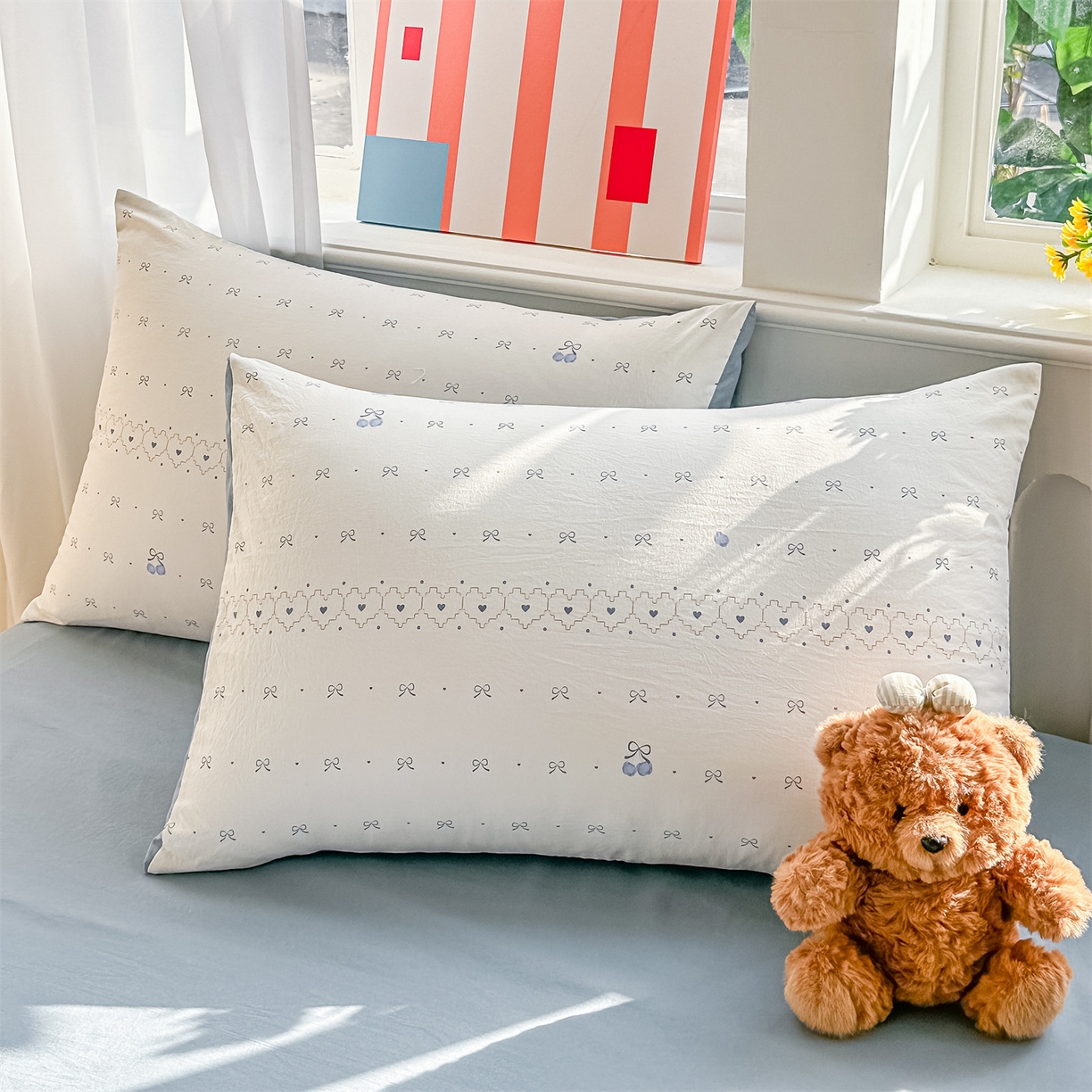 91家纺网 家纺一手货源 找家纺 梦庭帛美 2026新款云朵A类三层纱印花四件套（提供买家秀） 小情调