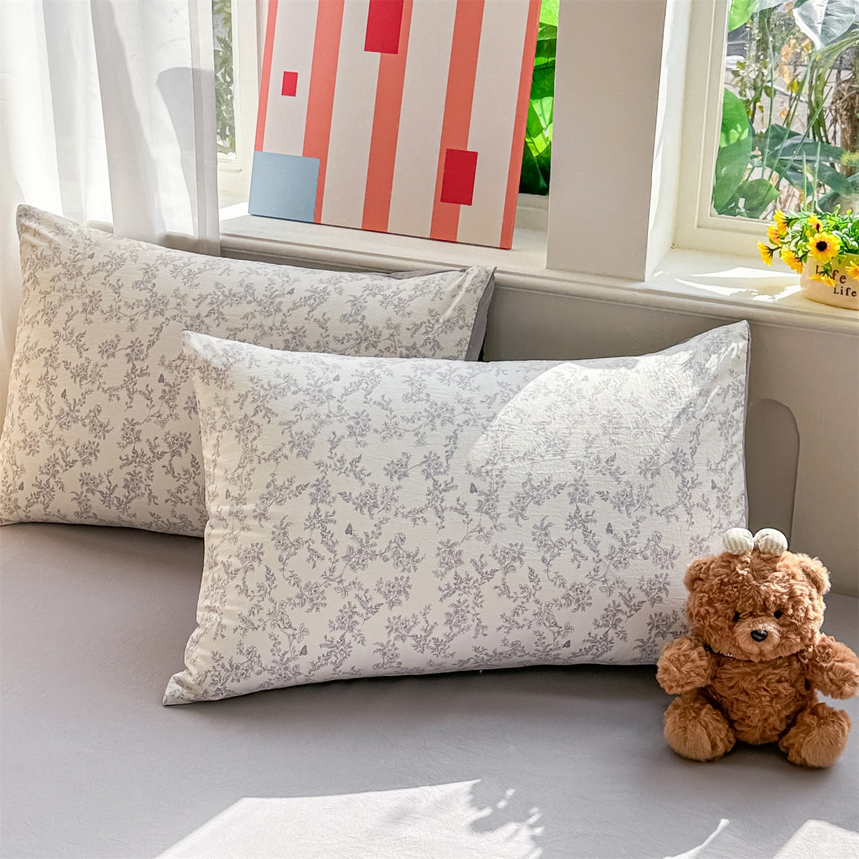 91家纺网 家纺一手货源 找家纺 梦庭帛美 2026新款云朵A类三层纱印花四件套（提供买家秀） 勒叶