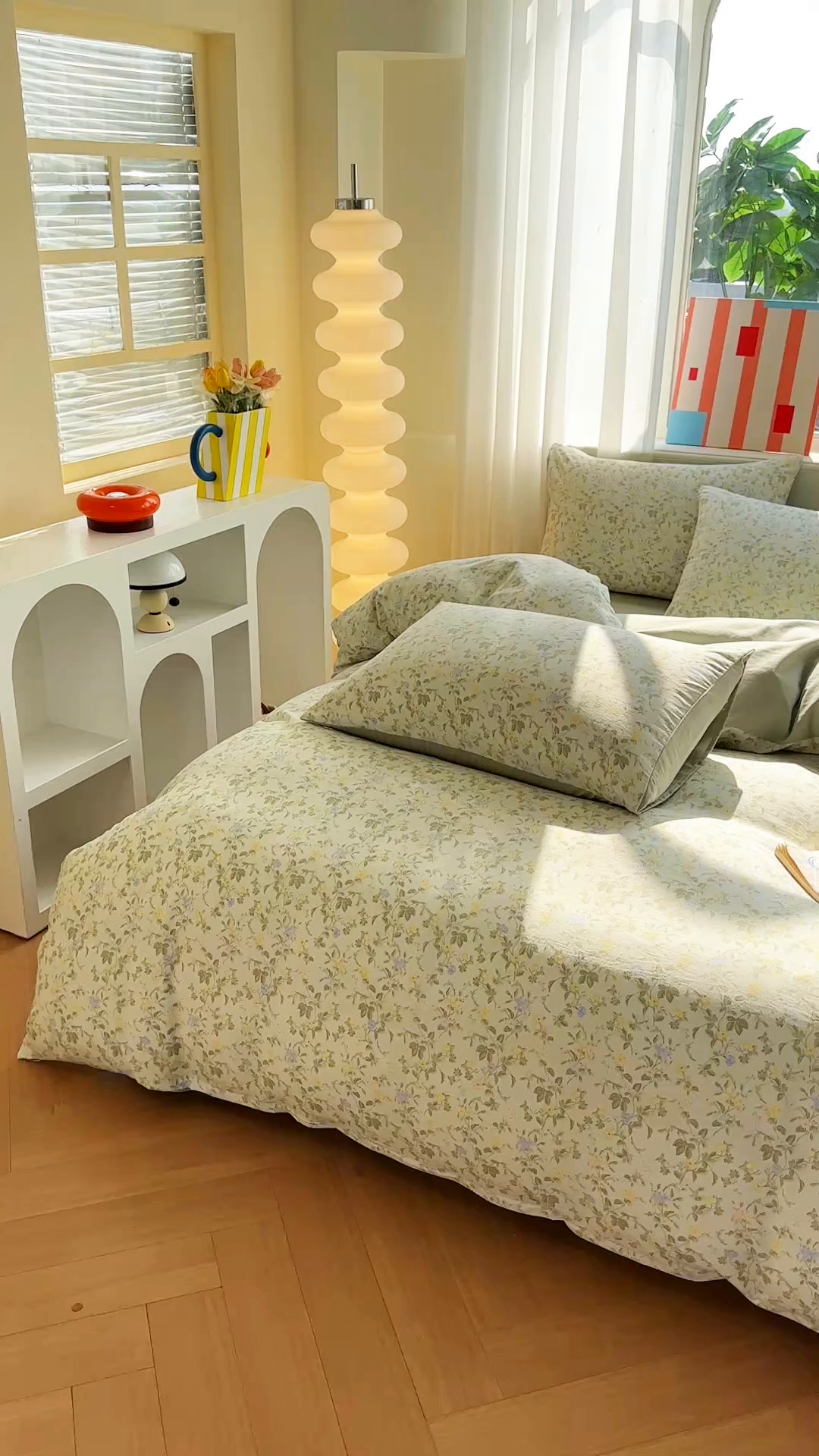 91家纺网 家纺一手货源 找家纺 梦庭帛美 2026新款云朵A类三层纱印花四件套（提供买家秀） 知否咖