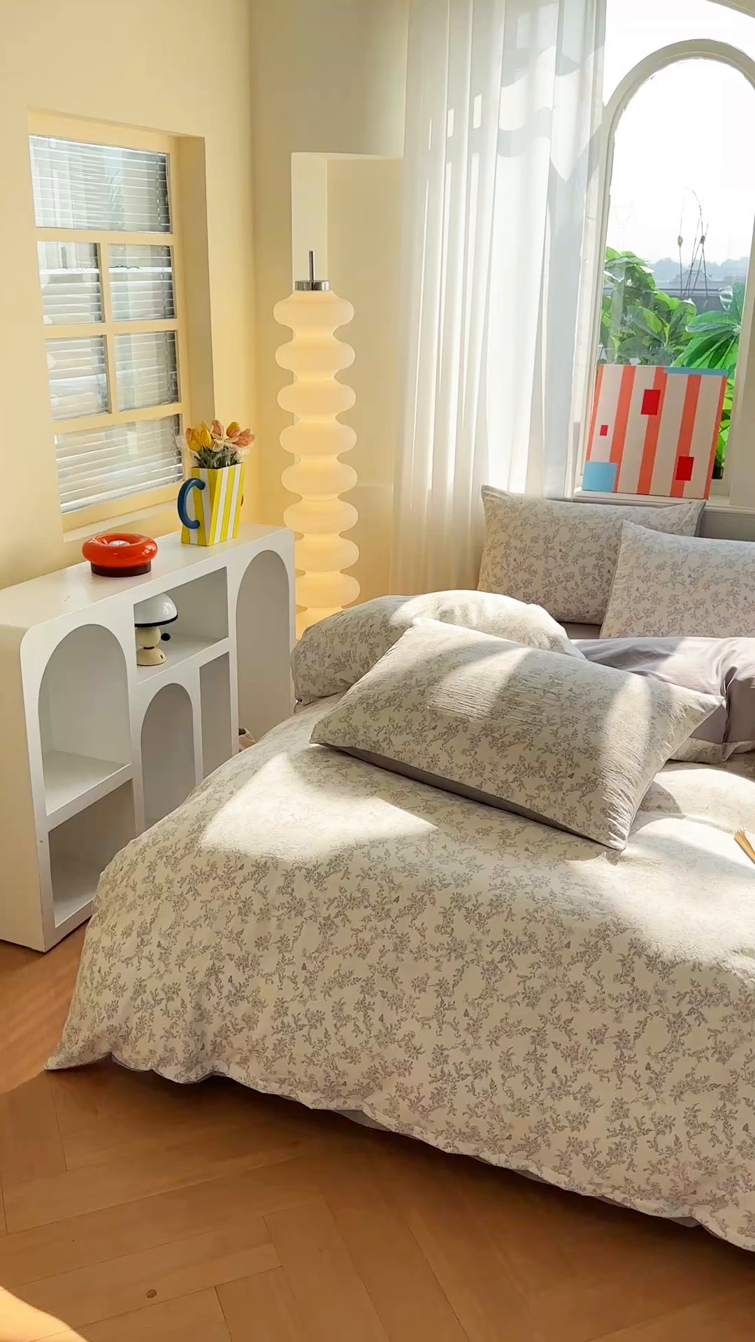 91家纺网 家纺一手货源 找家纺 梦庭帛美 2026新款云朵A类三层纱印花四件套（提供买家秀） 勒叶