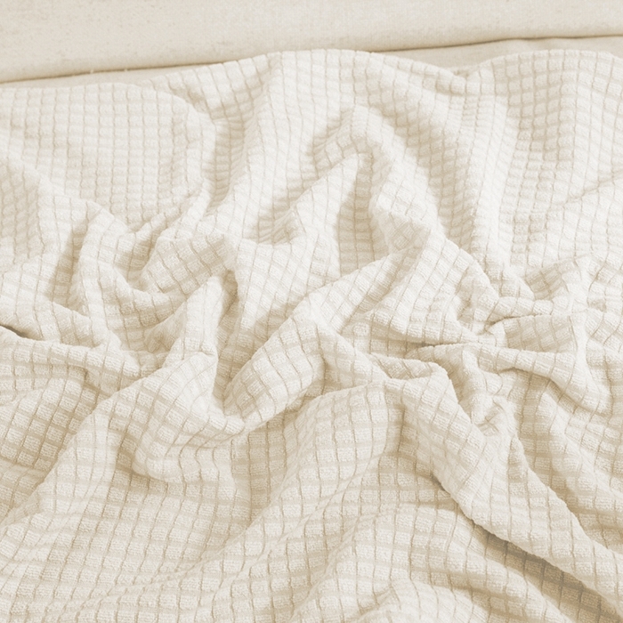 91家纺网 家纺一手货源 找家纺 壹零特色家纺 2025新款弹力玉米粒防水华夫格头枕椅套 豪华办公椅子套 奶白