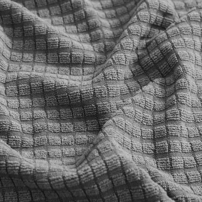 91家纺网 家纺一手货源 找家纺 壹零特色家纺 2025新款弹力玉米粒防水华夫格头枕椅套 豪华办公椅子套 深灰