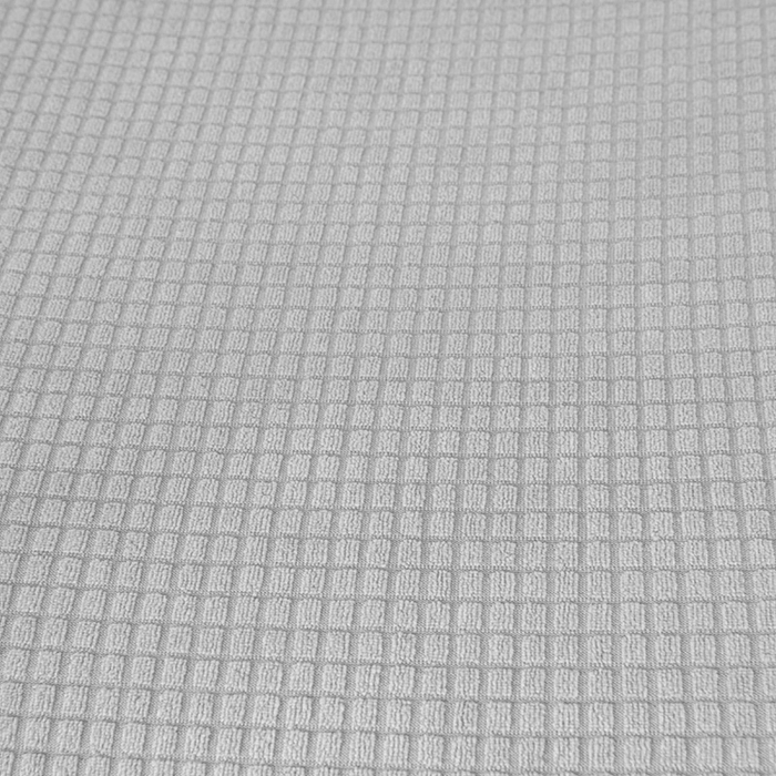 91家纺网 家纺一手货源 找家纺 壹零特色家纺 2025新款弹力玉米粒防水华夫格头枕椅套 豪华办公椅子套 中灰