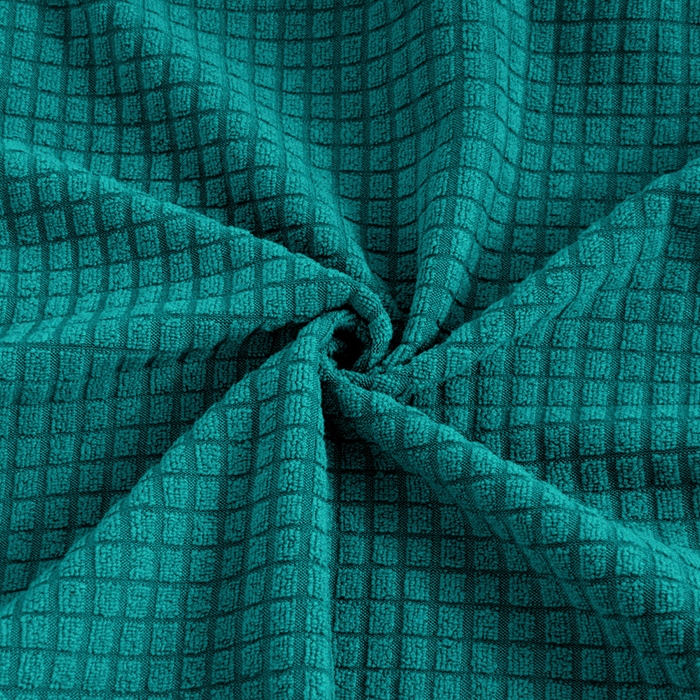 91家纺网 家纺一手货源 找家纺 壹零特色家纺 2025新款弹力玉米粒防水华夫格头枕椅套 豪华办公椅子套 翠绿