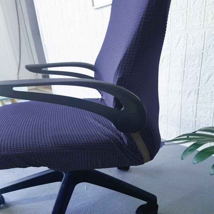 91家纺网 家纺一手货源 找家纺 （总）壹零特色家纺 2025新款弹力玉米粒防水华夫格头枕椅套 豪华办公椅子套