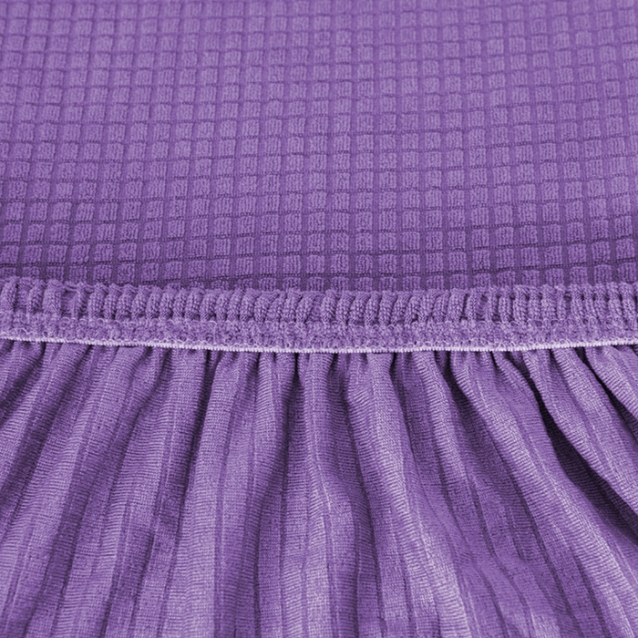 91家纺网 家纺一手货源 找家纺 壹零特色家纺 2025新款弹力玉米粒防水华夫格头枕椅套 豪华办公椅子套 紫色