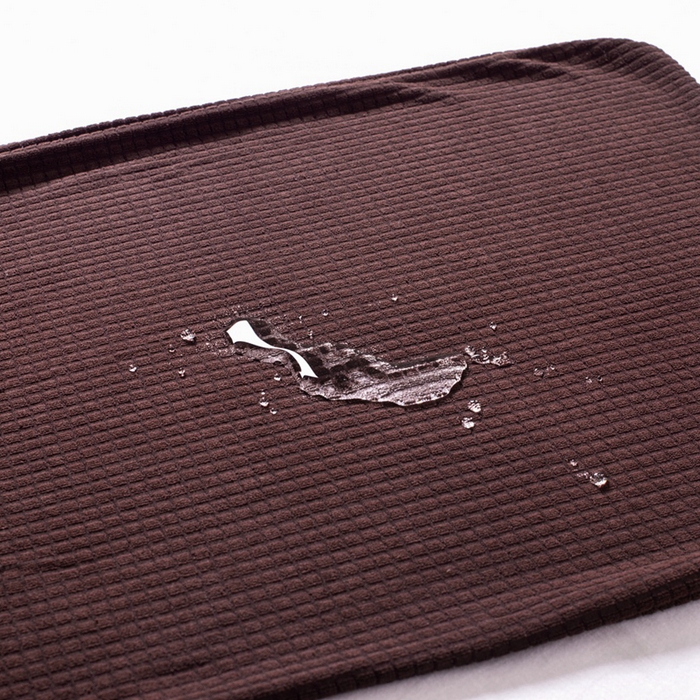 91家纺网 家纺一手货源 找家纺 壹零特色家纺 2025新款弹力玉米粒防水华夫格头枕椅套 豪华办公椅子套 褐色