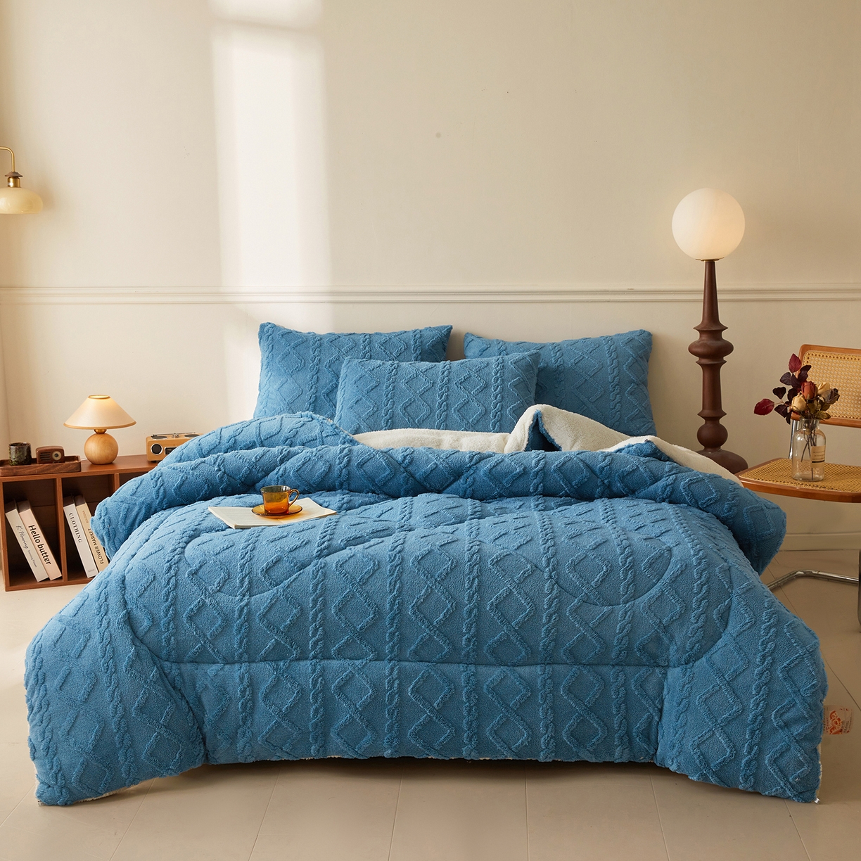 91家纺网 家纺一手货源 找家纺 （总）晓时候 2025新款塔芙绒冬被羊羔绒北极绒加厚被子被芯